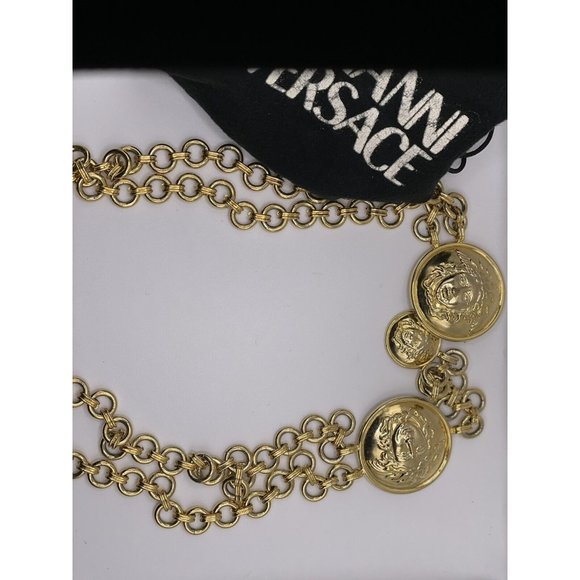 GIANNI VERSACE Medusa Gold Plated Coin Belt Chain Gianni Versace main image 11
